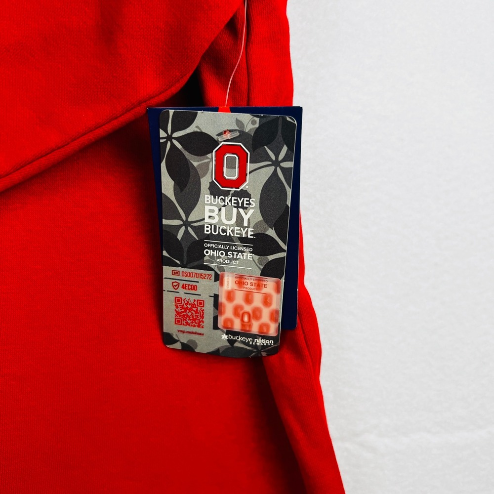 Champion The Ohio State Buckeyes Sweatshirt Red White Colorblock Mens Large NEW - Picture 7 of 11